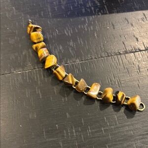 Vintage Tiger's Eye Stone Chain Boho Southwestern Bracelet